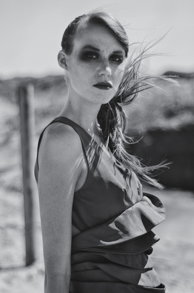 Portrait - The Girls Who Fell To Earth, B&W Fashion Editorial Photography Sydney by Kent Johnson.