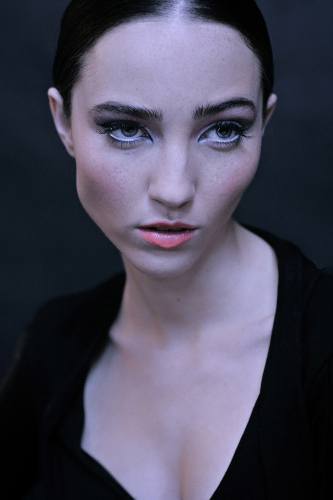 Beauty shot from editorial fashion story In-Developemnt, fashion photography by Kent Johnson.