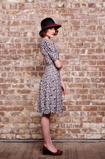 Sydney Fashion Photographer, Vintage classics fashion campaign, felt hat old walls, paisley dress - Studio Fashion Photography by Kent Johnson.