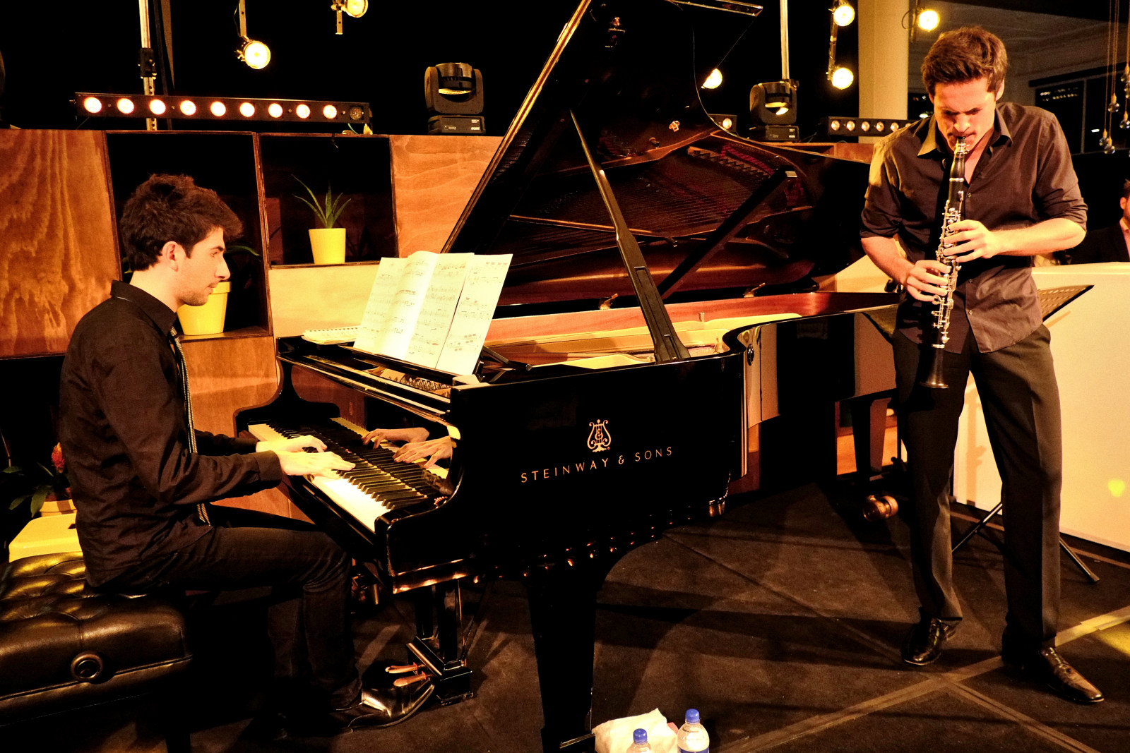 Muscicans Andreas Ottensamer and Alex Raineri perform at the Yellow Lounge in Sydney