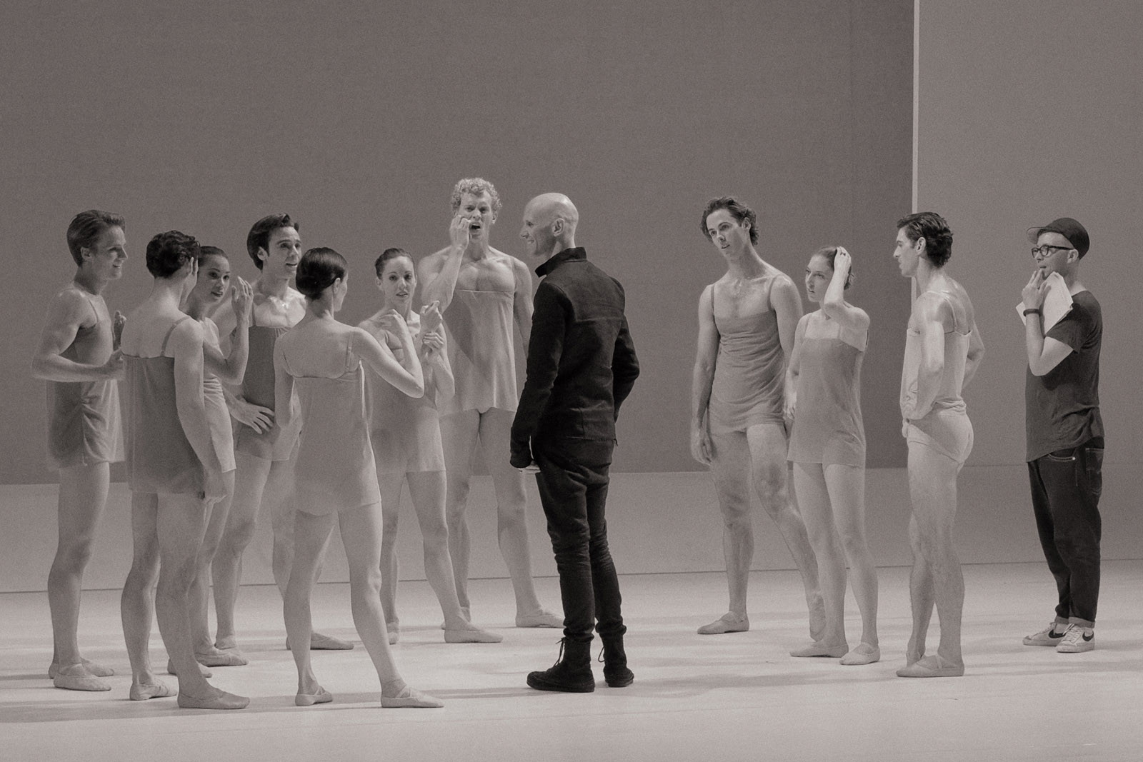 Dress rehersal, choreographer Wayne McGregor with Dancers of The Australian Ballet.
