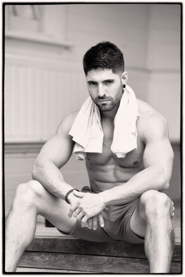 Male modelling, fitness photoshoot with Franco, on location, Sydney, Australia.