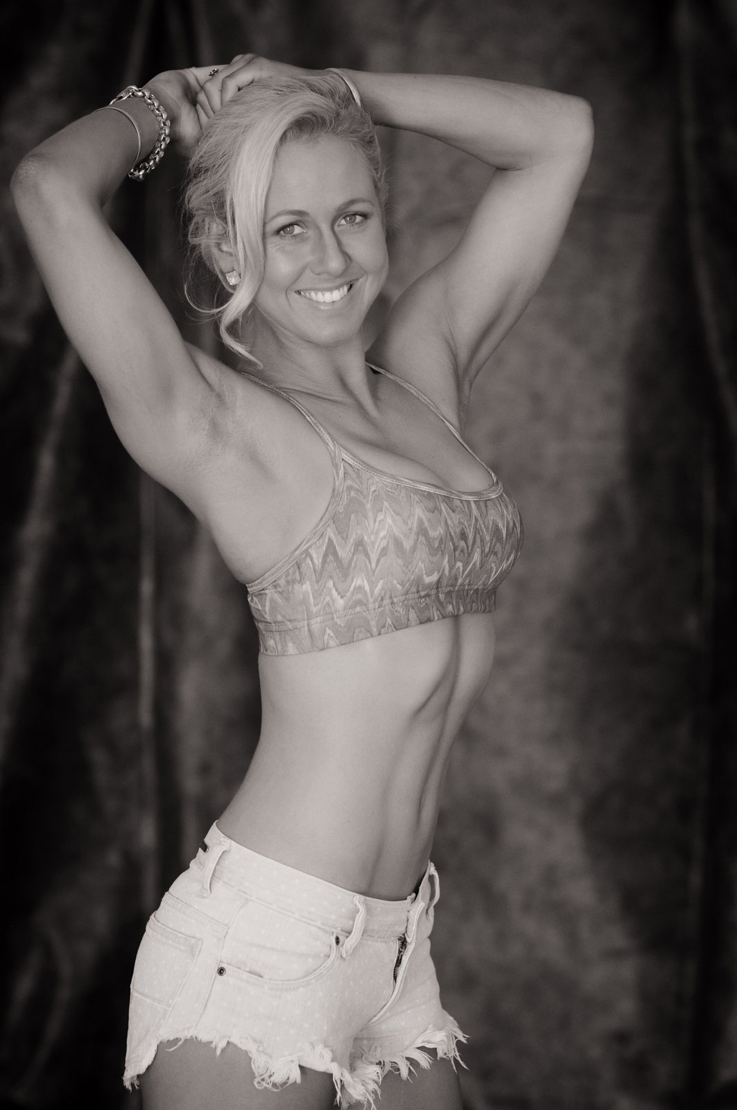 Fitness goal portrait in the studio. Photographed by Kent Johnson.