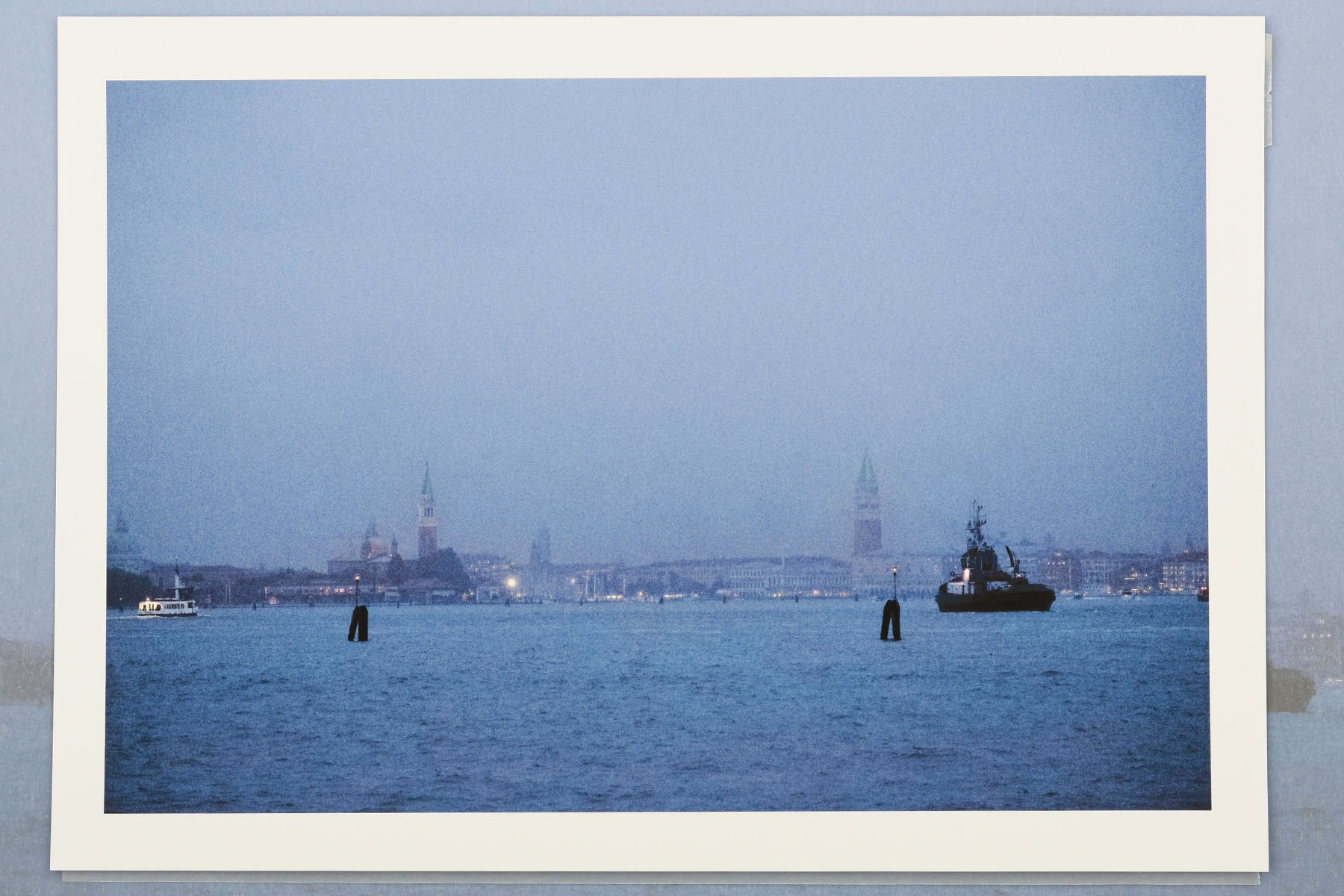 Venice in mist looking out from Lido. La Serenissima an exhibition of photographs and fine art prints by Kent Johnson